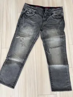 VIGNY ダメージ加工 グレー ストレートデニムパンツのサムネイル