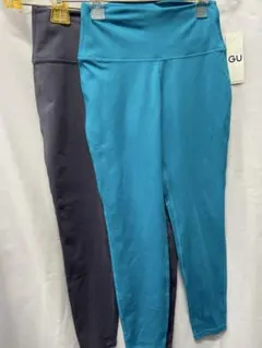 GU ソフトコンフォートレギンスGA Mサイズ　2枚セット　GRAY&BLUEのサムネイル