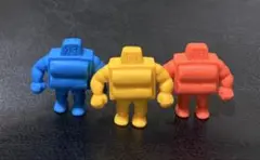 キン肉マン消しゴム　ローラーマン　3色　チビ消し　当時物　希少　昭和レトロ