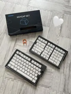 Womier キーキャップ ジェリーキーキャップ OEMサイドプリント 白
