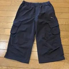 Puma シャカシャカ七分丈 カーゴパンツ 黒