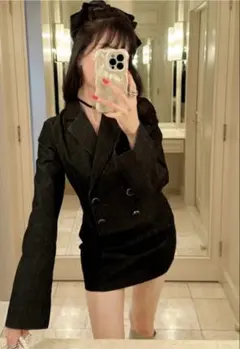 데님 셋업 자켓 미니 스커트