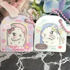 우사기 手描きイラスト アクリルキーホルダー 2개 세트