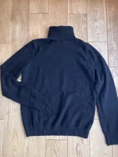 UNIQLO カシミヤ　タートルネックセーター　ニット　黒　L サイズ　長袖
