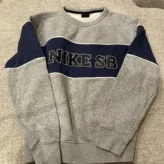 NIKE SB グレー ネイビー トレーナー S