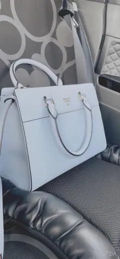 サマンサタバサ 2way ショルダーバッグ ハンドバッグ ライトブルー