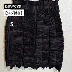 【タグ付き】DRWCYS 総柄 ひざ丈 フリル リボン タイトスカート Sのサムネイル