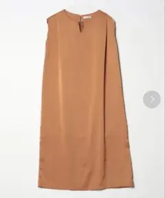 ナチュラルクチュール　ノースリーブロングワンピース オレンジ
