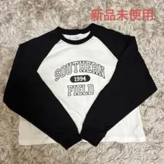新品　GLOBAL WORK ラグランスリーブ長袖シャツ 160