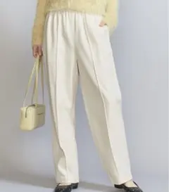 BEAUTY&YOUTH コットンツイルイージーパンツ ホワイト