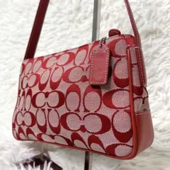 COACH Signature Red Accessory Pouch y2k