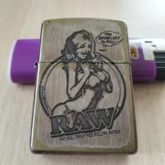 ZIPPO セクシー RAW ガール ジッポ ライター ロー 古美加工 メンズ 