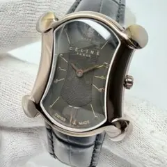 稼働/新品電池】セリーヌ トリオンフ マカダム柄 シェル ゴールド