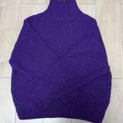 PAGEBOY パープル タートルネックニット