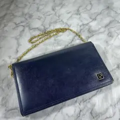 POLA ポーラ ネイビー レザー ショルダーバッグのサムネイル