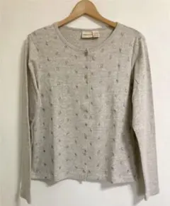 刺繍入りカーディガン　Sサイズ　(日本サイズM〜L位) アメリカ製