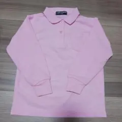 CNFASHION 長袖ポロシャツ ピンク 100cm