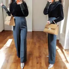 美品コーデセット売り✨セータープレス　パンツ　Forksy.　ブラック　トップスのサムネイル