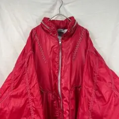 80s 90s ヴィンテージ ナイロンジャケット 赤 レッド
