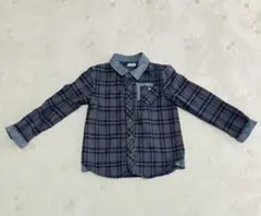 チェック柄　長袖シャツ　120㎝　ボタン