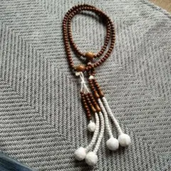 霊友会　木玉念珠(女性用)