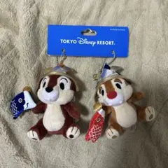 ディズニー　チップ　デール　ぬいぐるみバッジ　こいのぼり　子どもの日