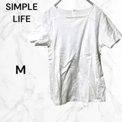 【SIMPLE LIFE】 トップス ホワイト M シンプル レナウン シングル