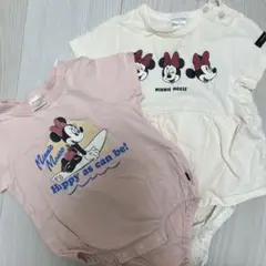 バースデイ　フタフタ　ミニーマウス　ロンパースセット