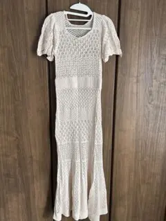 RESEXXY アイボリー クロシェニットワンピース セット