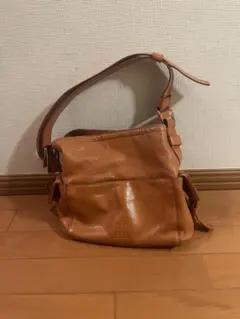 【値下げ】HIROFU ヒロフ　オレンジ　レザー　トートバッグ　ハンドバッグ