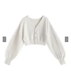 GRL ラメフェザーニットハートボタンカーディガン