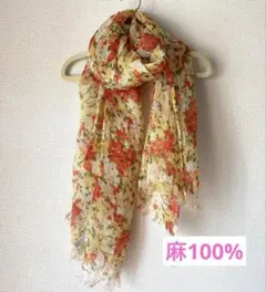 LOWRYS FARM 花柄 リネン100% ストール ショールのサムネイル