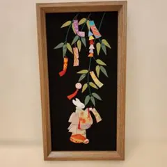 古布 押し絵 七夕うさぎ 縮緬細工 ハンドメイド - メルカリ