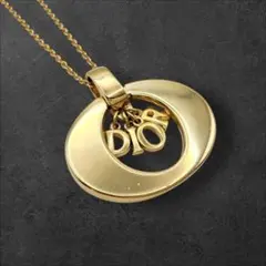 Dior ディオール ゴールド オーバル ネックレス ロゴチャーム