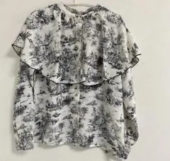 未使用　e-zakkamaniastores フリルケープアンティークブラウスのサムネイル