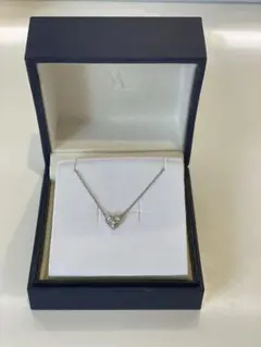 Vendome Aoyama プラチナ ダイヤモンド ハート型ネックレス