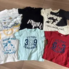 90 男の子　子供服　保育園着　夏服　Tシャツ　半袖　動物　アニマル　まとめ売り