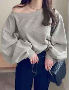 新品 GRL オフショルダー スウェット トップス