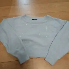 EMODA ニット グレー ビジュー付き