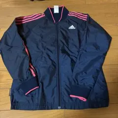 adidas ネイビー ピンク ジップアップジャケット