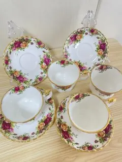 【美品・未使用品】ロイヤルアルバート オールドカントリーローズ　4客セット
