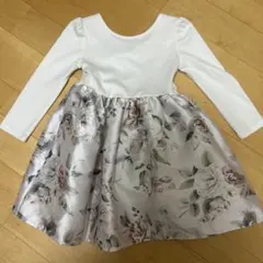 フラワープリント サテン ワンピース　H&M