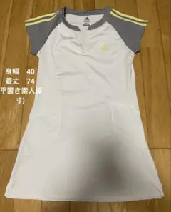 adidas レディース 半袖シャツ ホワイト Lサイズ　チュニック