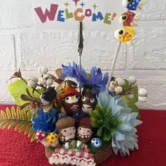 どんぐりアート♡端午の節句メモスタンドオブジェ♡