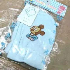 ミッキー☆ベビーミトン　綿100 赤ちゃん用　手袋　水色　❇未使用❇