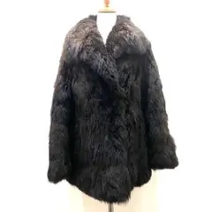 木下ブランド◇【ROTINY】ブラウン＆ブラックカラーラクーンFURコート◇ 木下ブランド◇【ROTINY】ブラウン＆ブラックカラーラクーンFUR