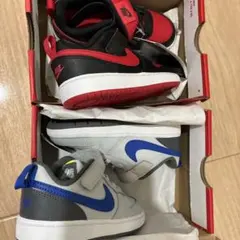 nike court borough low2 黒•グレー２足