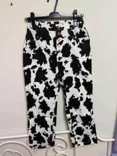 カウ柄 ハイウエストパンツ