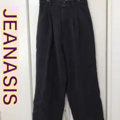 JEANASIS ジーナシス ワイドガウチョパンツ チャコールグレー ストレート