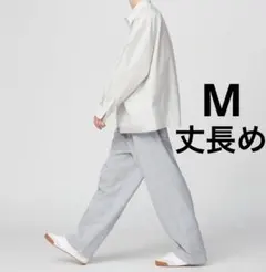 新品未使用品 ユニクロ UNIQLOCスウェットワイドパンツ グレーM